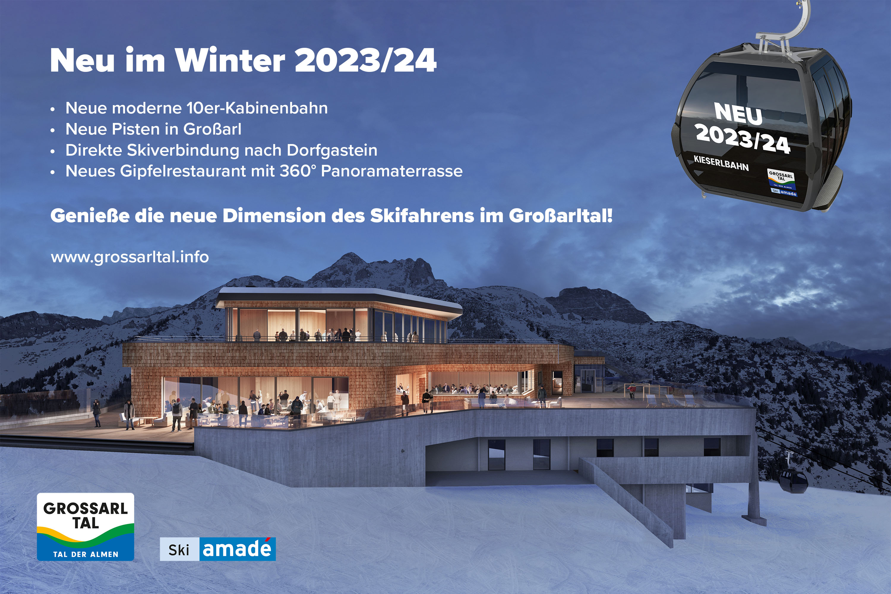 Bergstation-Winter mit Text ©www.grossarltal.info